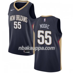 New Orleans Pelicans ETwaun Moore 55 Nike 2017-18 Navy Pelipaidat Swingman - Miesten